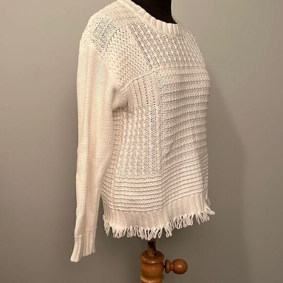 Architect Women's White Knitted Fabric Short Top Cotton Sweater Size Small - Picture 3 of 7